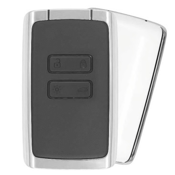  Smartcard-Schlüssel für Renault Megane 4, Talisman, Espace 5 (2015–2019), 4 Tasten, 433 MHz, PCF7953M, weiß/schwarz